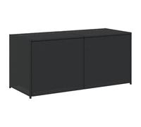 Coffre de jardin noir 283L Poly rotin