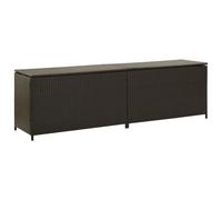 Vidaxl Boîte De Rangement De Jardin Résine Tressée 200x50x60 Cm Marron