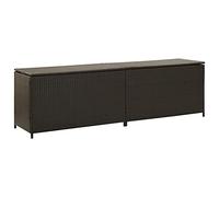 vidaXL Boîte de rangement de jardin résine tressée 200x50x60 cm marron
