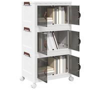vidaXL Boîte de rangement empilable avec roues à 3 niveaux 28 L