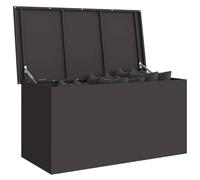 vidaXL Boîte de Rangement Extérieure Noir 100 x 50,5 x 50 cm Acier, Solution de Rangement pour Jardin et terrasse, boîte résistant aux intempéries, Organisateur métallique Robuste