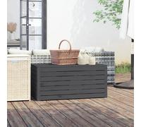 vidaXL Coffre de jardin en pin massif gris 101 x 50,5 x 46,5 cm