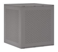 vidaXL Boîte de rangement Gris clair 55 x 53 x 57 cm Polypropylène