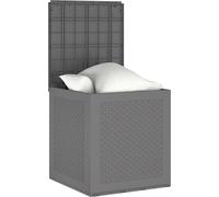 vidaXL Boîte de Rangement Gris Clair 55 x 53 x 57 cm Polypropylène, Jardin et terrasse, Coffre de Rangement Moderne, résistant aux intempéries, idéal pour équipements et Meubles