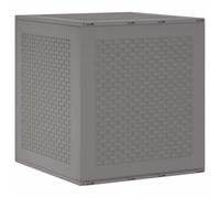vidaXL Boîte de Rangement Gris Clair 55 x 53 x 57 cm Polypropylène, Jardin et terrasse, Coffre de Rangement Moderne, résistant aux intempéries, idéal pour équipements et Meubles