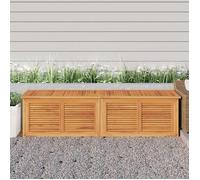 vidaXL Boîte de rangement jardin et sac 200x50x53 cm bois massif teck 363274