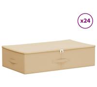 vidaXL Boîte de rangement, lot de 24, couleur crème, 70 x 40 x 18 cm, tissu non tissé