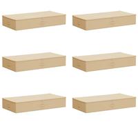 vidaXL Boîte de rangement, lot de 6, couleur crème, 100 x 50 x 18 cm, tissu non tissé