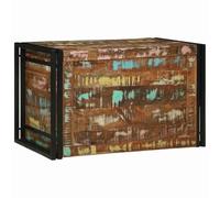 vidaXL Boîte de rangement Marron et Noir 80 x 50 x 50 cm bois recyclé