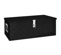 vidaXL Boîte de rangement Noir 80x39x30 cm Aluminium 152253