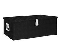 vidaXL Boîte de rangement en aluminium 90×47×33,5 cm Noir