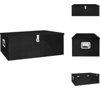 vidaXL Boîte de rangement noire 100x55x37 cm Aluminium - Caisses à outils