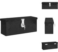 vidaXL Boîte de rangement noire 50x15x20,5 cm Aluminium - Caisses à outils