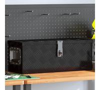 vidaXL Boîte de rangement noire 60x23,5x23 cm aluminium
