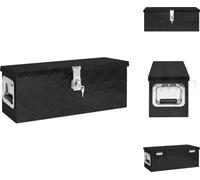 vidaXL Boîte de rangement noire 60x23,5x23 cm Aluminium - Caisses à outils