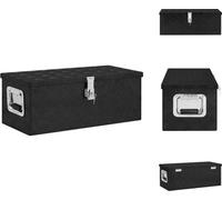 vidaXL Boîte de rangement noire 70x31x27 cm Aluminium - Caisses à outils