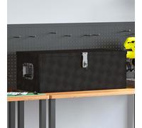 vidaXL Boîte de rangement noire 80x39x30 cm aluminium