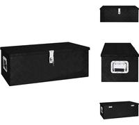 vidaXL Boîte de rangement noire 80x39x30 cm Aluminium - Caisses à outils
