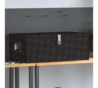 vidaXL Boîte de rangement noire 90x47x33,5 cm aluminium