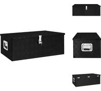 vidaXL Boîte de rangement noire 90x47x33,5 cm Aluminium - Caisses à outils