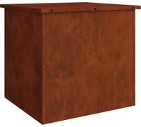 vidaXL Boîte de rangement pour jardin en acier galvanisé, 55 x 50,5 x 50 cm, capacité de 117 litres