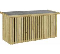 vidaXL Coffre de rangement de jardin en bois de pin traité naturel 119x44x58,5 cm 300 L