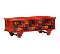 vidaXL Coffre de rangement 110 x 40 x 40 cm Bois d'acacia massif Rouge