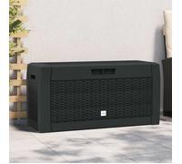 vidaXL Boîte de stockage jardin Anthracite 119x48x60 cm Polypropylène 152197