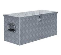 vidaXL Boîte en aluminium 90,5 x 35 x 40 cm Argenté Gris G