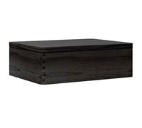 vidaXL Boîte en bois avec couvercle noir 40x30x13cm bois de pin massif