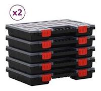 boîtes d'assortiment vidaXL 10 pcs. 34,5x25x5 cm polypropylène