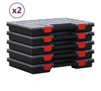vidaXL Boîtes d'assortiment 10 pcs 40x30x5 cm Polypropylène