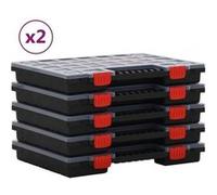 boîtes d'assortiment vidaXL 10 pcs. 40x30x5 cm polypropylène
