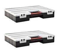 vidaXL Boîtes d'assortiment 2 pcs 460x325x80 mm plastique