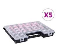 vidaXL Boîtes d'assortiment 5 pcs 385x283x50 mm Plastique Rose G