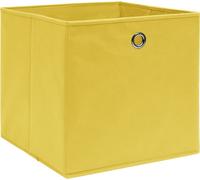 vidaXL Boîtes de rangement 10 pcs 32x32x32 cm Tissu Jaune
