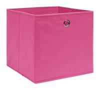 vidaXL Boîtes de rangement 10 pcs. Rose 32x32x32 cm Tissu