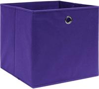 vidaXL Boîtes de rangement 10 pcs. Violet 32x32x32 cm Tissu