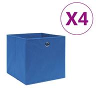 vidaXL Boîtes de rangement 4 pcs - Bleu