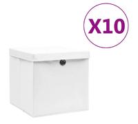 VidaXL Boîtes de Rangement Blanc