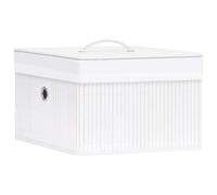 vidaXL Boîtes de rangement en bambou 4 pcs. Blanc