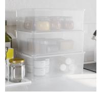 vidaXL Boîtes de rangement en plastique 154987 3 pcs 10 L empilables