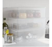 vidaXL Boîtes de rangement en plastique 3 pcs 25 L empilables