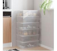 vidaXL Boîtes de rangement en plastique 6 pcs 10 L empilables 3189187