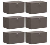 vidaXL : Boîtes de rangement, lot de 6, en tissu non tissé, 55 x 35 x 32 cm, 61,6 L