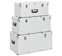 vidaXL Boîtes Rangement 3 PCS Aluminium