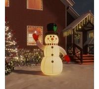 vidaXL Bonhomme de neige gonflable avec LED 120 cm, figurine gonflable, décoration de fête de Noël, décoration gonflable, décoration de Noël Or G