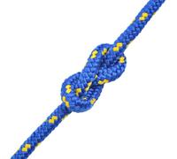 vidaXL Bootsseil Polypropylen 6 mm 500 m Blau