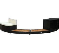 vidaXL Cadre Spa Noir Résine