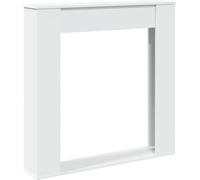 vidaXL Bordure de cheminée Blanc 100x20x100 cm Bois composite